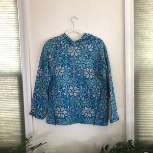 NWT Talbots Blue Fleece Sweater Size Large